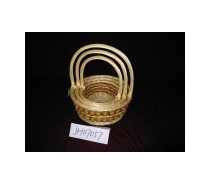 Set Willow Storage Basket With Handle (JH07057)