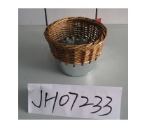 Metal and Willow Planting Pot (JH07233)