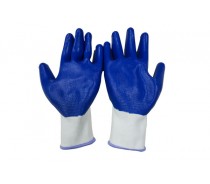 13Gauge White nylon ling Palm coated nitrile,Smooth finish