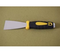 SCRAPER WITH PLASTIC HANDLE-DOUBLE COLOR(BLACK AND YELLOW)