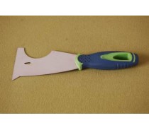 SCRAPER WITH PLASTIC HANDLE-DOUBLE COLOR(BLUE AND GREEN)