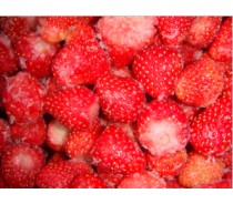 The frozen strawberries