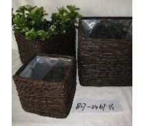 wicker garden flowerpot