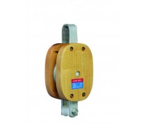 YJ042 REGULAR WOOD BLOCK SINGLE SHEAVE WITHOUT SHACKLE