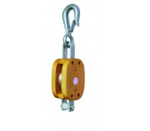 YJ045 REGULAR WOOD BLOCK SINGLE SHEAVE WITH HOOK