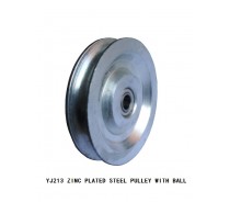 YJ213 ZINC PLATED STEEL PULLEY WITH BALL