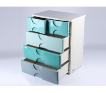 LCH7624: Plastic Cabinet with Double Drawers (four layers)