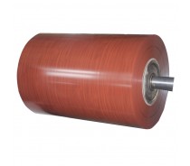 Wood grain coated aluminum coil