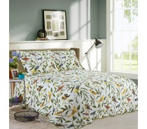 printed fabric bedspread