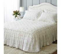 printed fabric bedspread