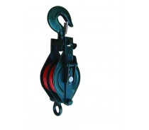 WST077 7112 OPEN TYPE PULLEY BLOCK DOUBLE SHEAVE WITH HOOK