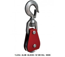 YJ206 ALUM BLOCKS W/SWIVEL HOOK