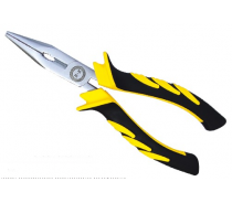 Long nose pliers with pearl nickel