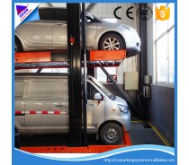 Hydraulic double level Two post car parking lift
