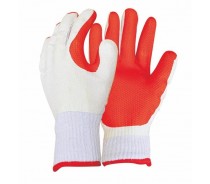 Poly/Cotton Knitted Gloves,Laminated Latex Palm for safety