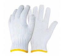 Hot sale! Natural/Bleached White Knitted Cotton Glove