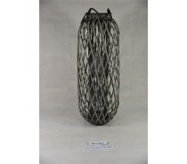 Handmade Tall Grey Willow lanterns with Rope Handle
