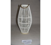 Handmade White Ratten lanterns with Rope Handle