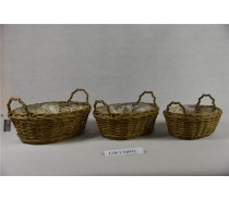Handmade Willow Basket (Set of Three)