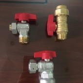 Brass Angle Valves to connect HDPE Pipe