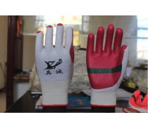 laminated rubber cotton yarn safety work protective gloves