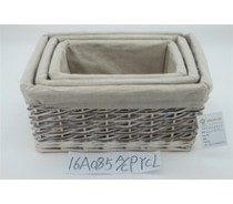 rect willow baskets; wood chip storage baskets