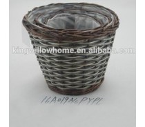 wicker planter with liners for flower outdoor garden basket