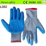 High Quality Wrinkle Surface Latex Coated Glove