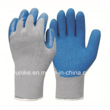 21count Cotton Combing Latex Coated Safety Glove Crinkle Finish
