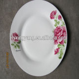 Round Coloured Super White Ceramic Dessert Plates for Hotel and Restaurant
