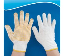 single side PVC dots safety working gloves A grade cotton