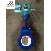Electric ceramic lined knife gate valve