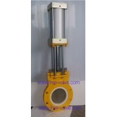 Pneumatic ceramic slurry gate valve
