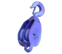 GALVANISED MALLEABLE IRON BLOCK DOUBLE SHEAVE WITH HOOK