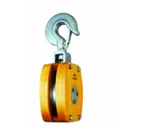 WST134 JIS SHIP'S WOODEN BLOCK SINGLE WITH HOOK