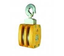 WST135 JIS SHIP'S WOODEN BLOCK DOUBLE WITH HOOK