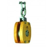 WST140 JIS SHIP'S WOODEN BLOCK SINGLE WITH SHACKLE