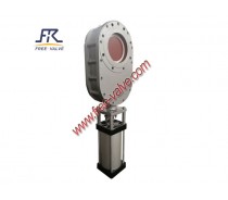 pneumatic wearable ceramic double gate valve