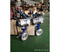Pneumatic Wafer type Ceramic Butterfly Valve