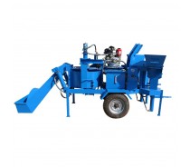 mobile clay interlocking brick machine