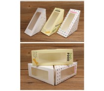 Custom Triangle Paper Sandwich Box for Packaging