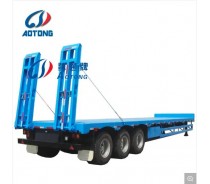 Aotong Trailer 3axles Lowbed Semi Trailer