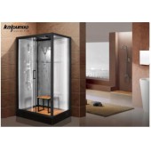 glass shower room shower cabin with sea