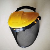 Yellow top gauze face shield,  Yellow top PVC/ PCface shield