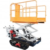 Crawler type dumper with lift container
