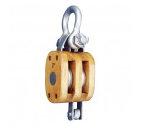 Regular wood block*double with shackle
