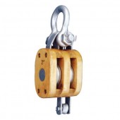 Regular wood block*double with shackle