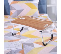 Small Bed Wooden Foldable laptop Table with drawer