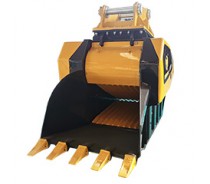 excavator rock crusher bucket