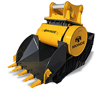 mini digger crusher bucket